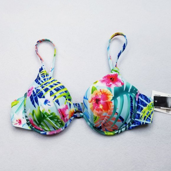 Kechika Push-up Floral Bikini Top w/UW -Sz 8 - NWT - Picture 1 of 12